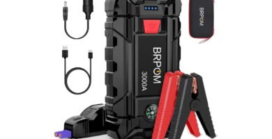 Arrancador de batería BRPOM 3000 con accesorios incluidos