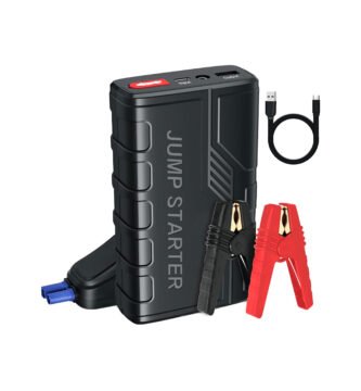 Arrancador de coches Momowin 1500A con capacidad de 1500A, adecuado para motores de gasolina de hasta 7.0L y diésel de hasta 5.5L. Compacto y multifuncional