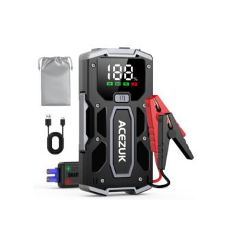 Arrancador de baterías ACEZUK M01 con capacidad de 4000A, diseño compacto y pantalla LCD avanzada
