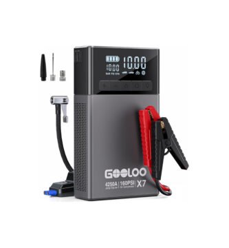 Imagen principal del arrancador de batería GOOLOO X7 con compresor de aire integrado y accesorios incluidos