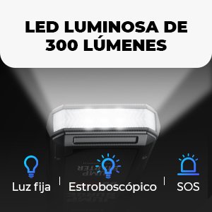 LED de 300 lúmenes integrado en el TOPDON JS2000, ideal para emergencias nocturnas