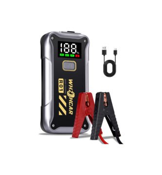 Arrancador WHZOHCAR 4000A con pantalla LCD, cables de arranque y cable USB incluidos