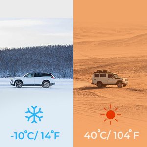 apacidad de operación del TOPDON JS3000 en temperaturas extremas, desde -10°C hasta 40°C, ideal para cualquier clima.