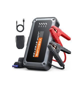 Arrancador de batería TREKURE TK10 con pinzas inteligentes, cable USB y bolsa de transporte