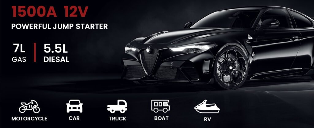 Especificaciones del NEXPOW Q10S: 1500A, 12V, para motores de gasolina hasta 7.0L y diésel hasta 5.5L