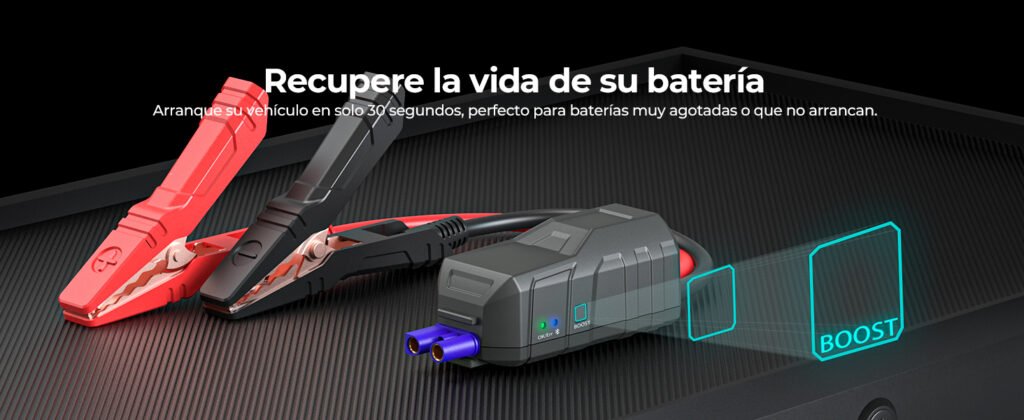 Función de arranque forzado BOOST del TOPDON V2200 PLUS para recuperar la batería en solo 30 segundos.