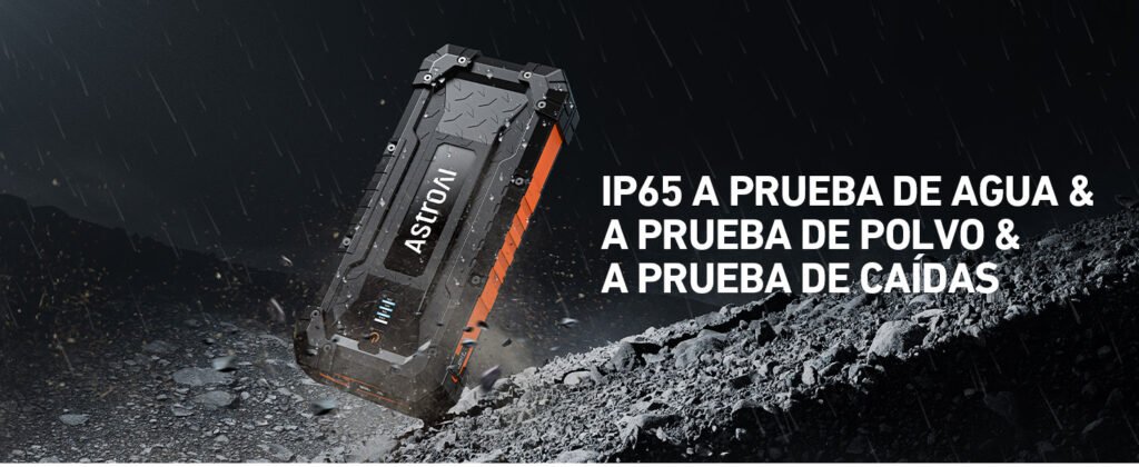 Diseño resistente del AstroAI S8 Ultra con certificación IP65 a prueba de agua, polvo y caídas