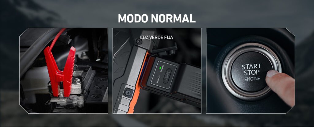 Arrancador AstroAI S8 Ultra funcionando en modo normal con luz verde fija para arranque seguro