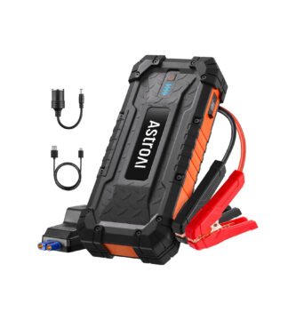 Arrancador de baterías AstroAI S8 Ultra 4000A 24000 mAh con pinzas de arranque y accesorios incluidos
