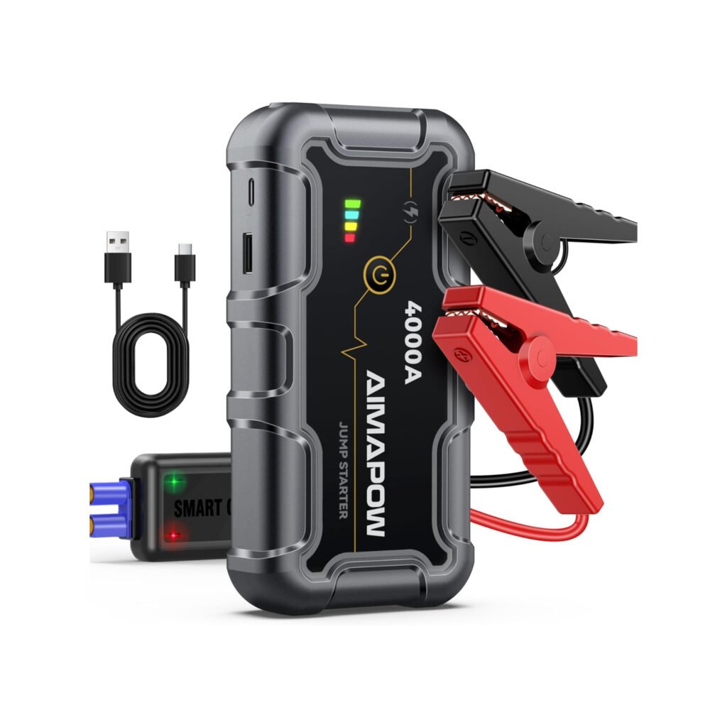 AIMAPOW A10 – Arrancador 4000A y 12 000 mAh, potencia máxima portátil