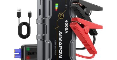 AIMAPOW A10 – Arrancador 4000A y 12 000 mAh, potencia máxima portátil