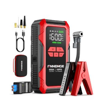 FNNEMGE FG606: arrancador de 6000A y 26 800 mAh con compresor, linterna LED y power bank