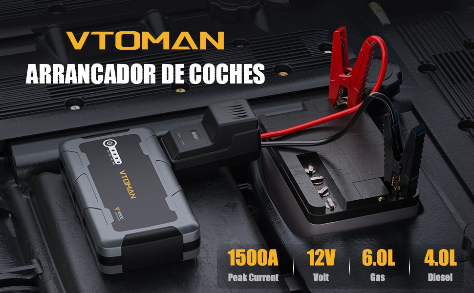 Arrancador VTOMAN V1500 con 1500A y poder de arranque
