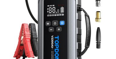 TOPDON V2200Air: análisis del arrancador 2200A con compresor y carga rápida