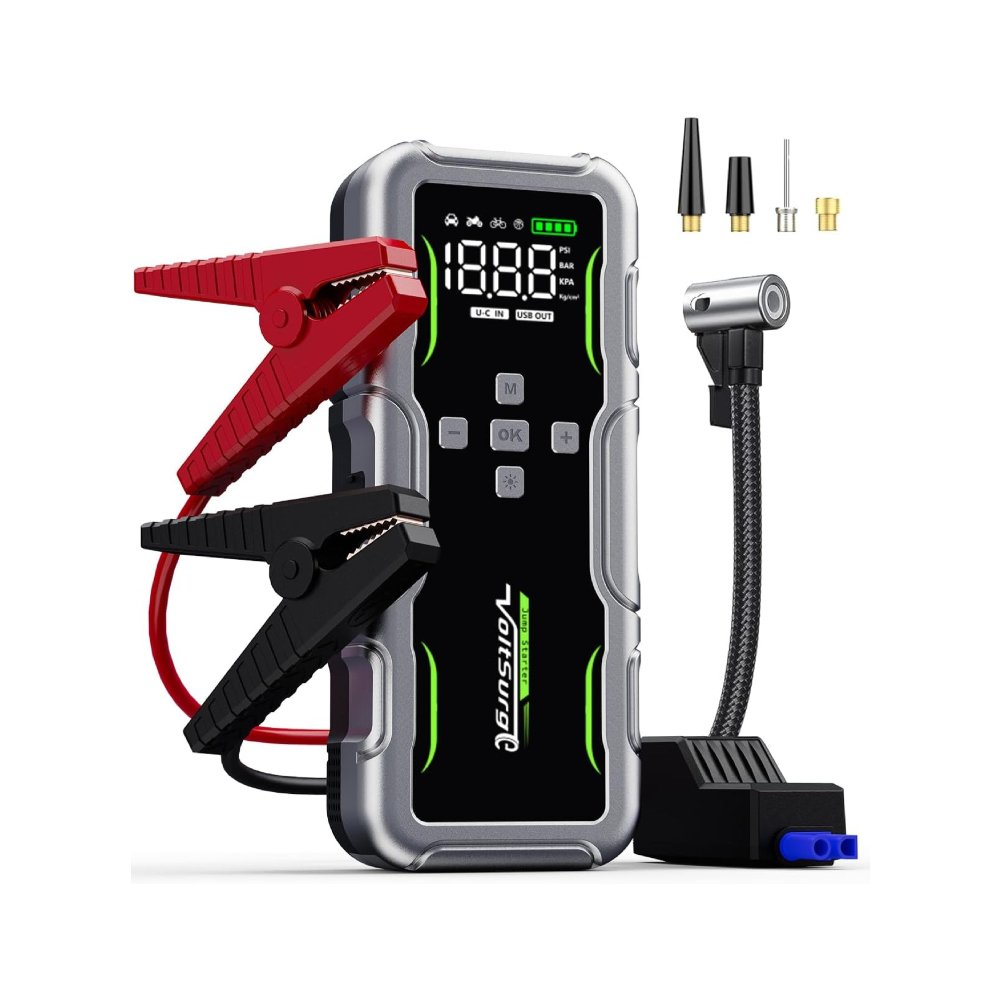 VoltSurge D08 7000A – Arrancador multifunción con compresor integrado